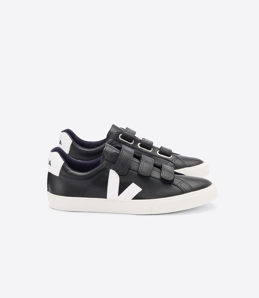 Veja Sneakers Womens - 3-lock Leather - Black/White - 2078PECLY